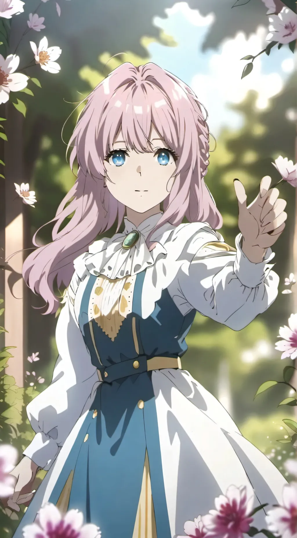 ai character: menina da escola background