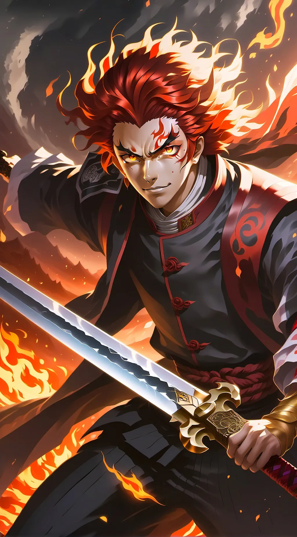 ai character: Kyojuro Rengoku background