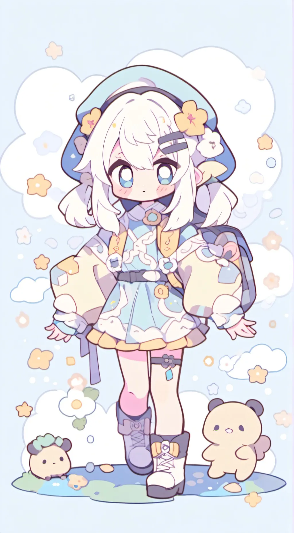 ai character: Slender × Bacon background