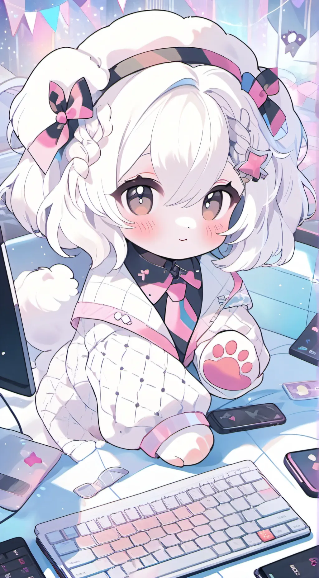 ai character: Pixel background