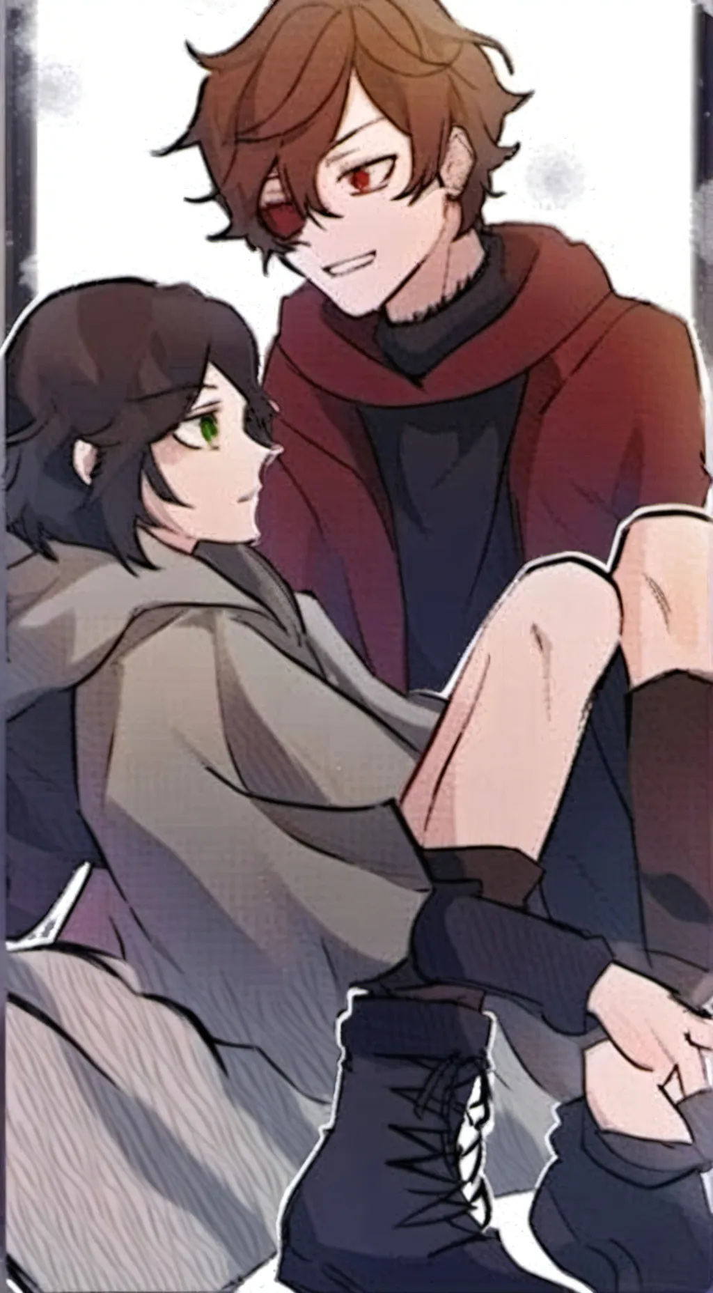 ai character: Mike and Ella  background