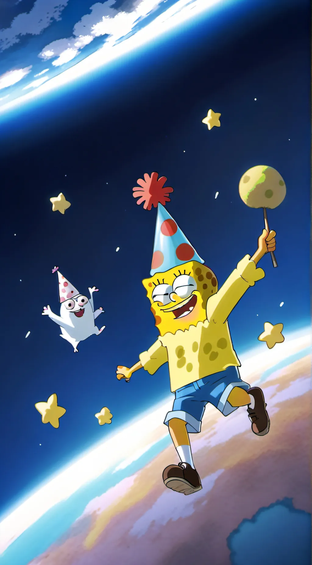 ai character: Mash up background