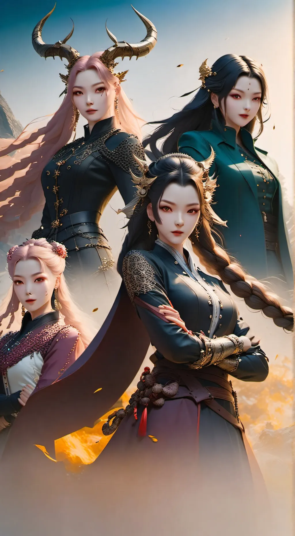 ai character: kpop demon hunters background