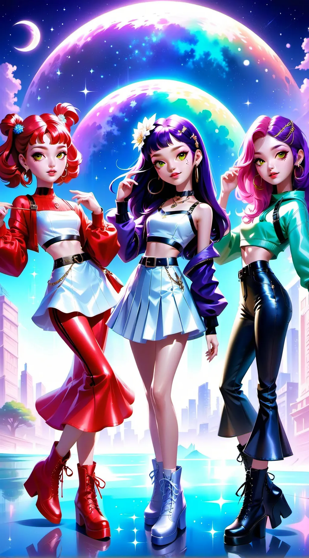 ai character: huntrix  background