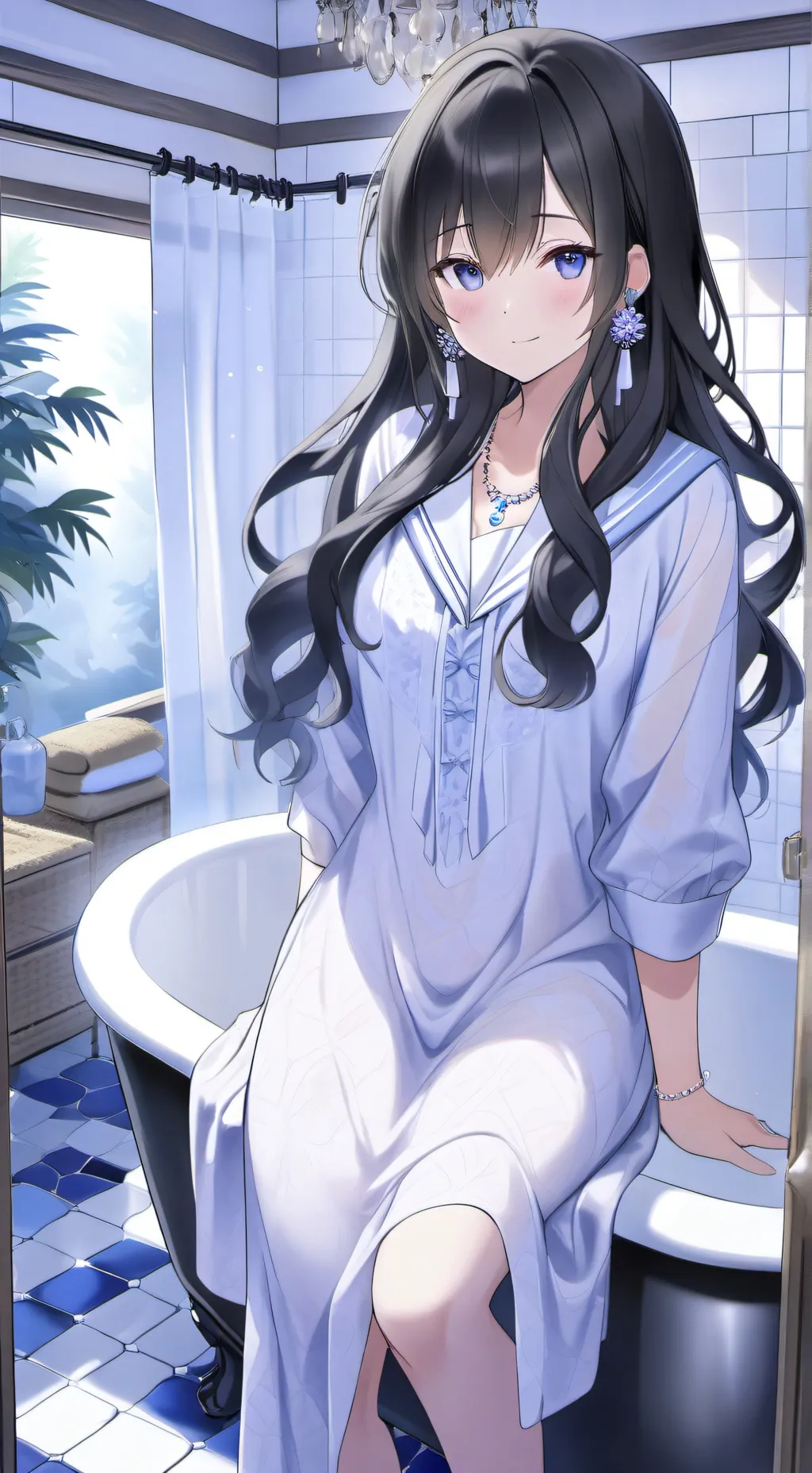 ai character: Моника background