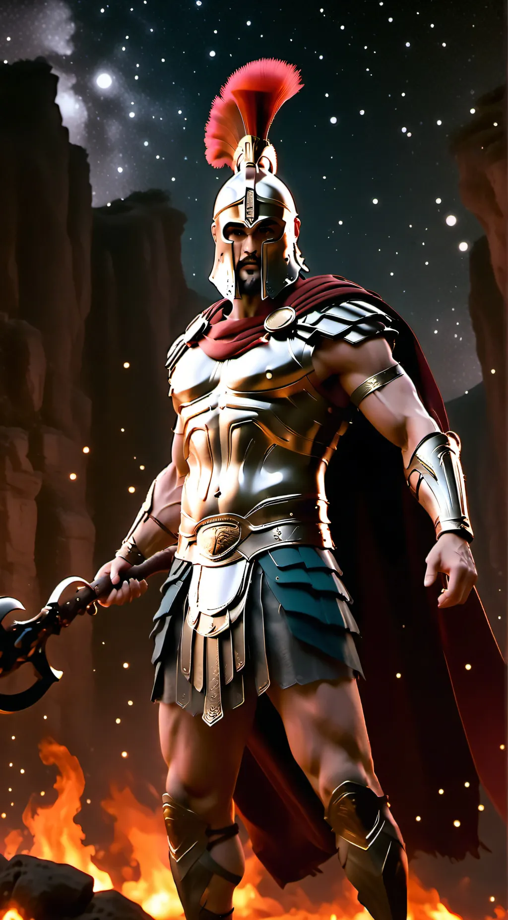 ai character: warrior  background