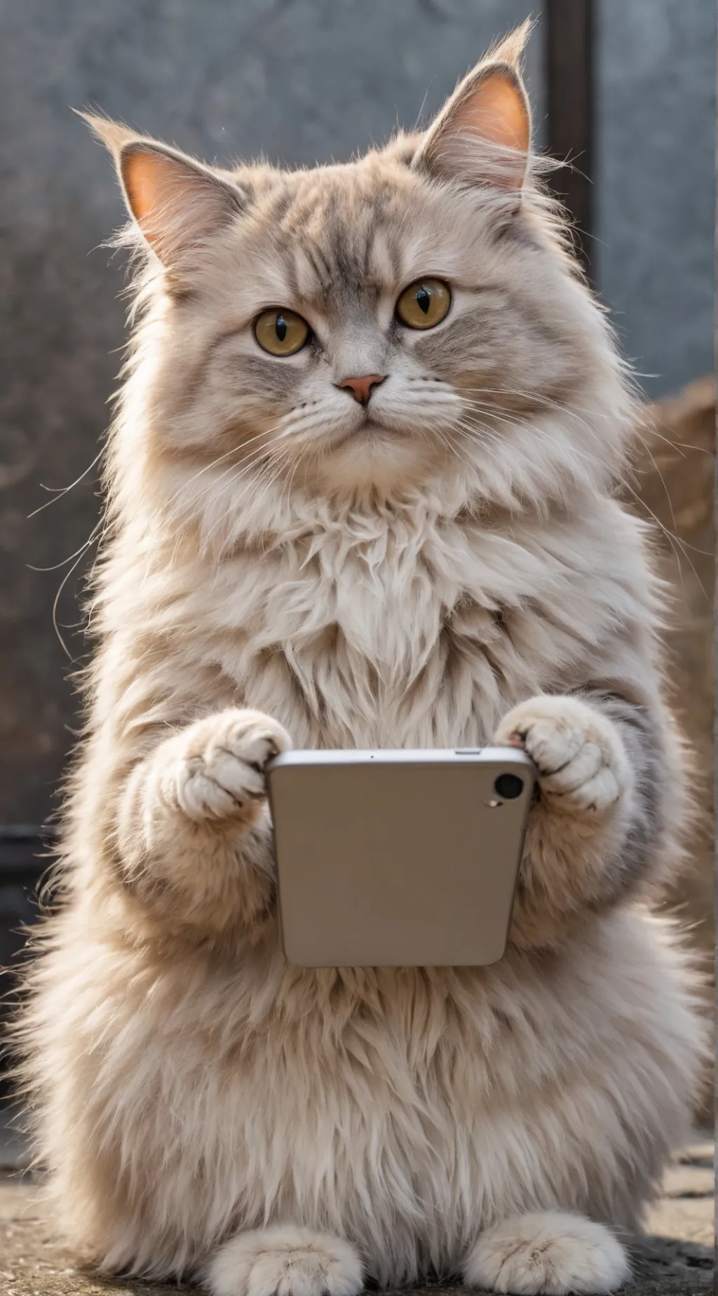 ai character: INFLUNCER CAT 🍿💞🐱 background