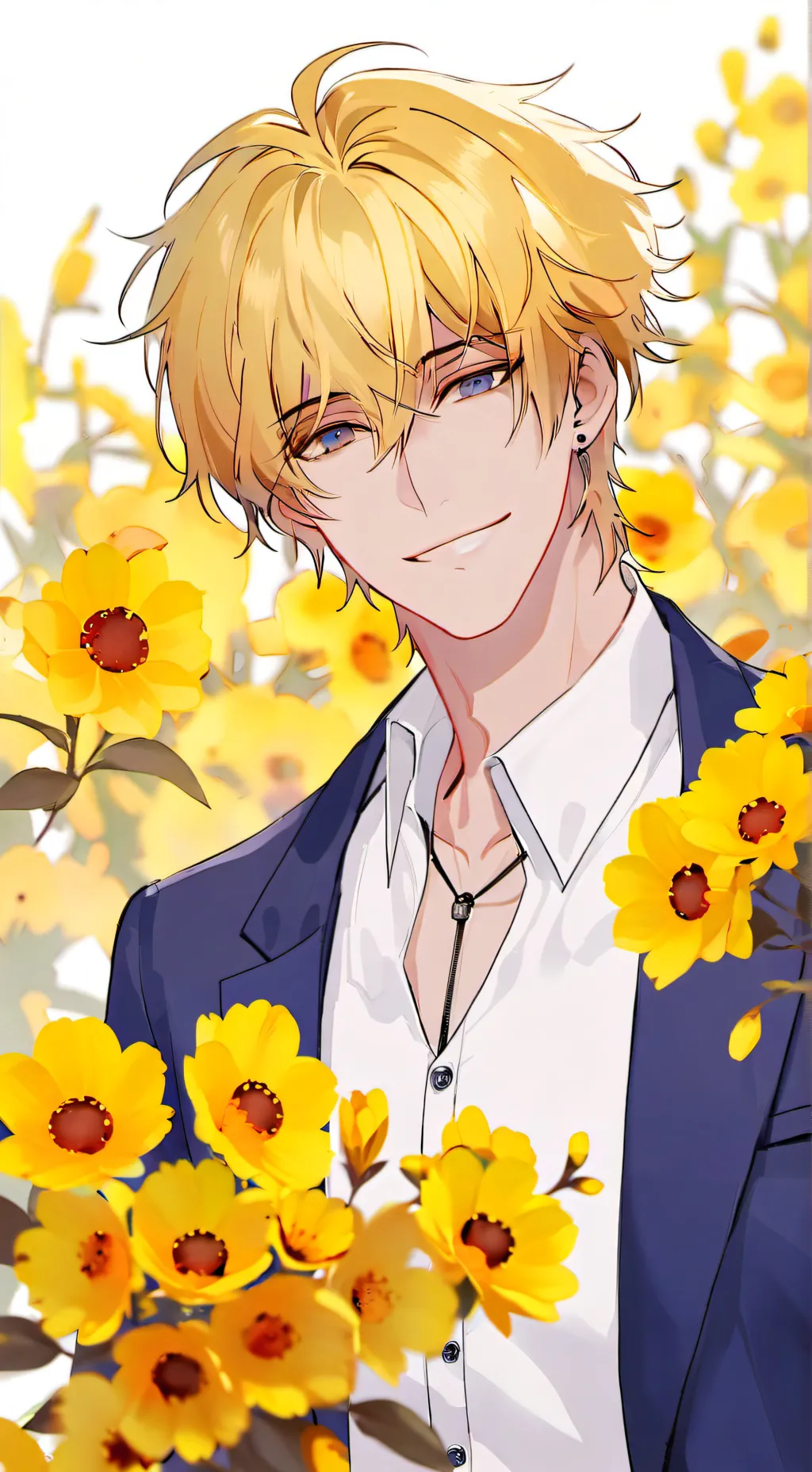 ai character: Lit background