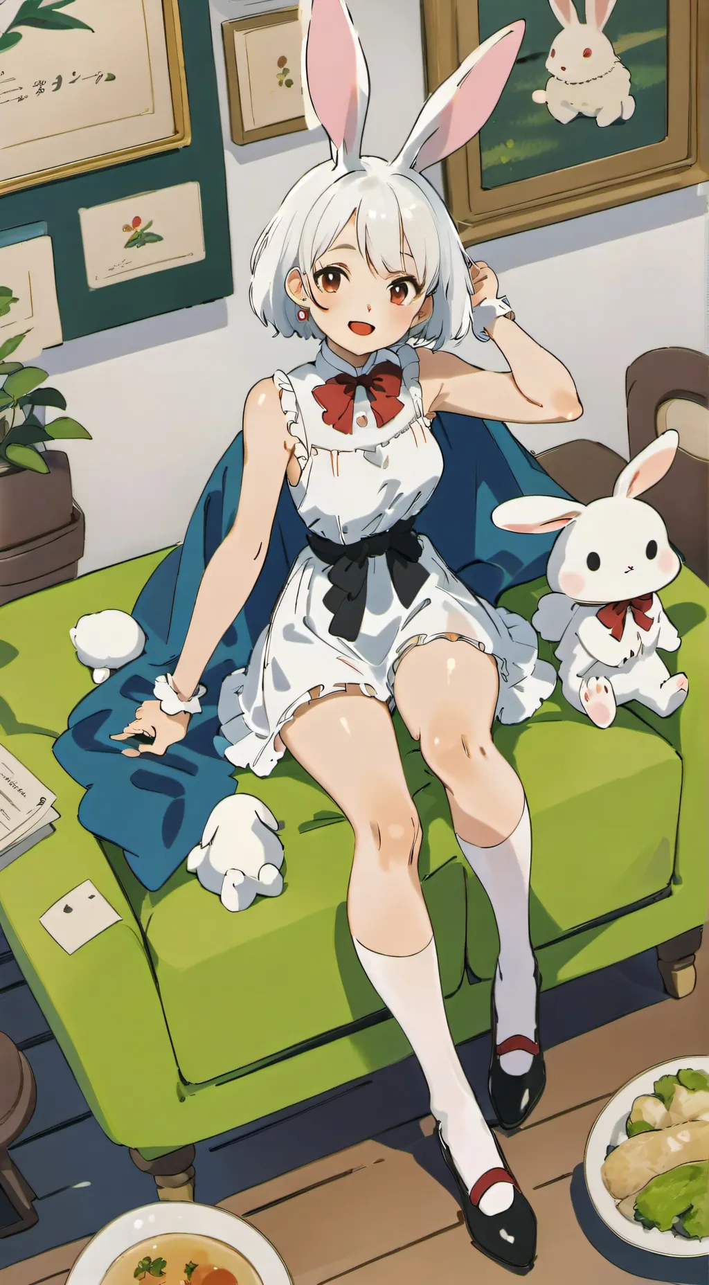 ai character: Bunny girl background