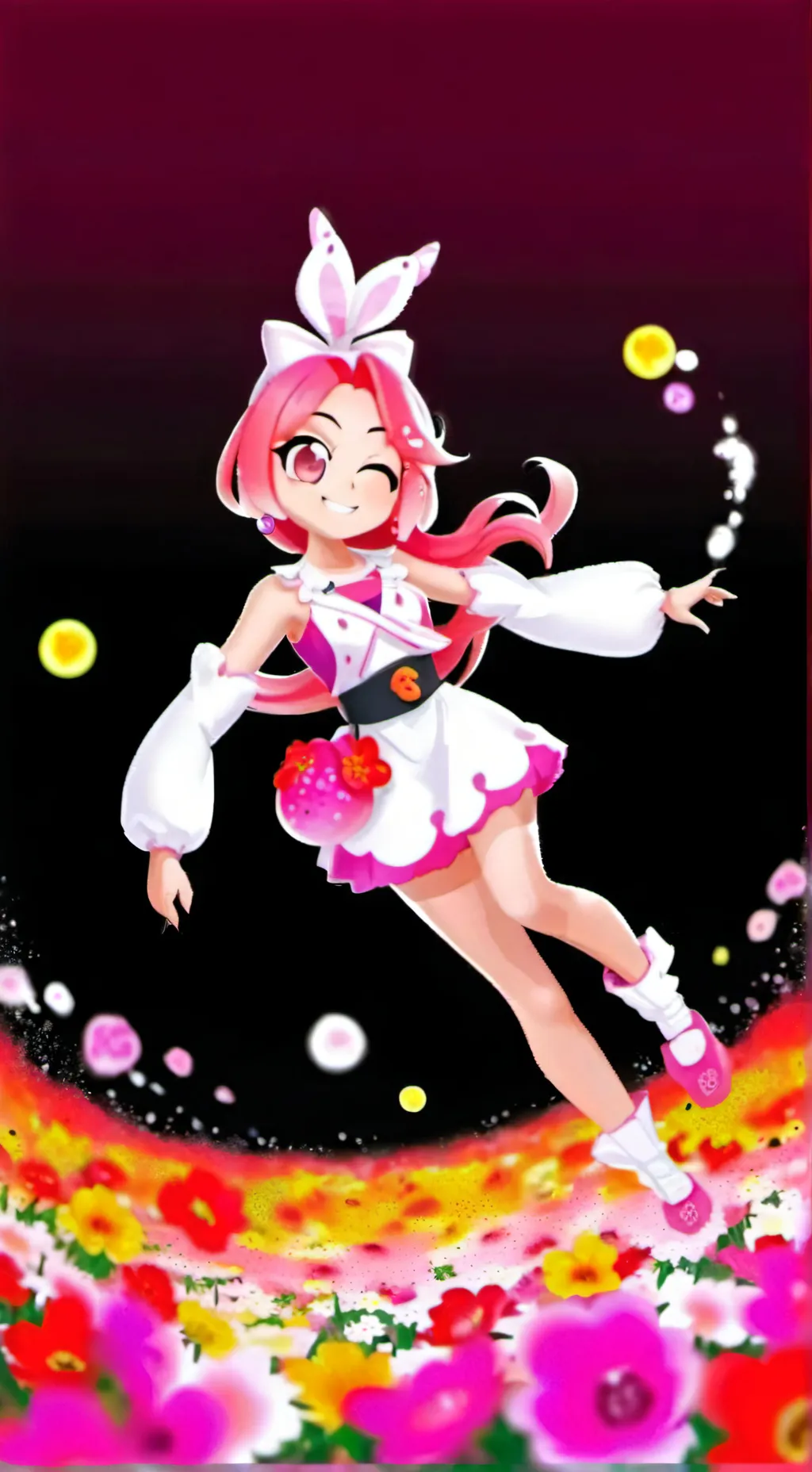 ai character: Red Ruby  background