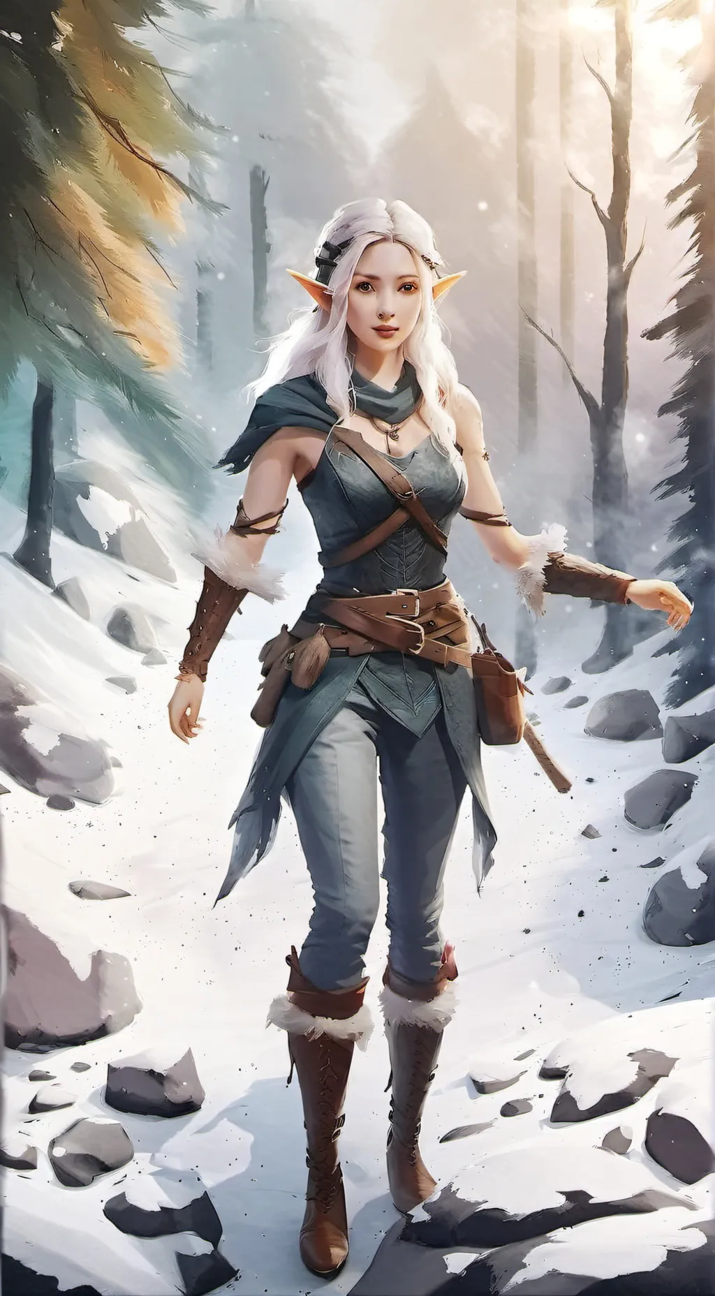 ai character: Insane Elf Lady background