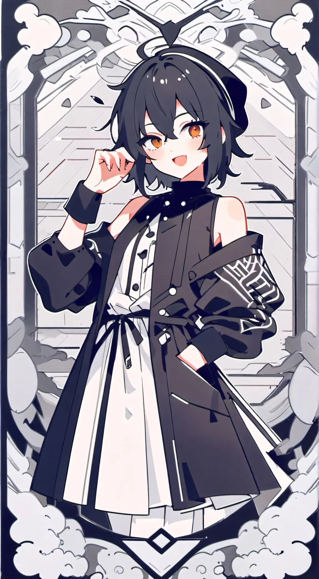 ai character: Kny hot springs background