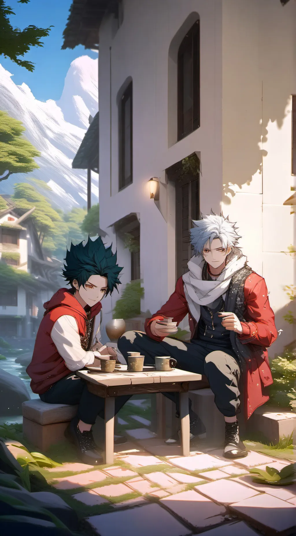 ai character: Mha vape background