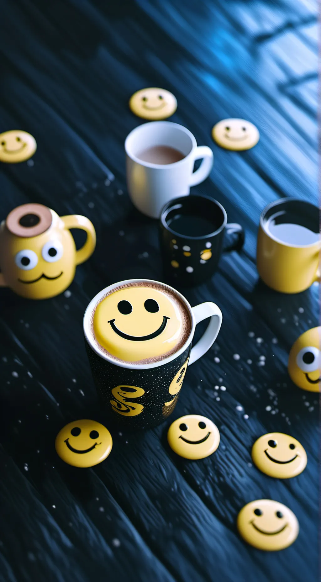 ai character: happy pill background