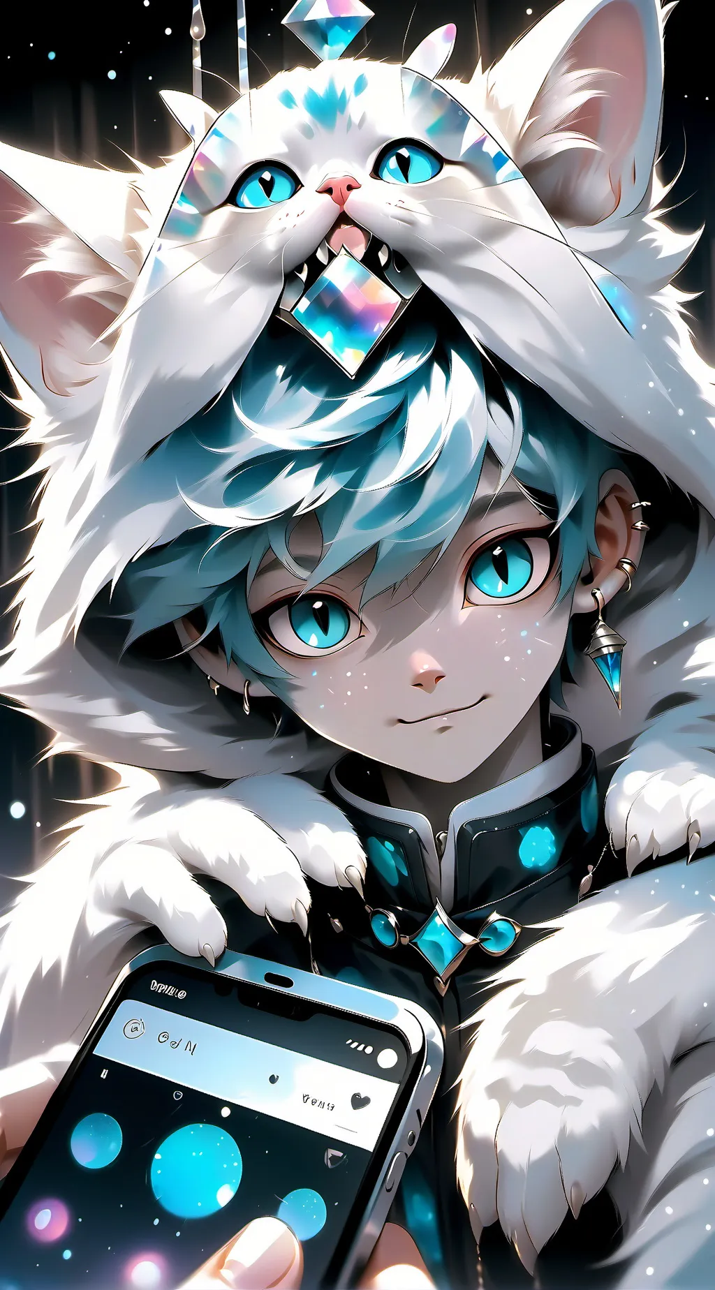 ai character: CyanPhantom background