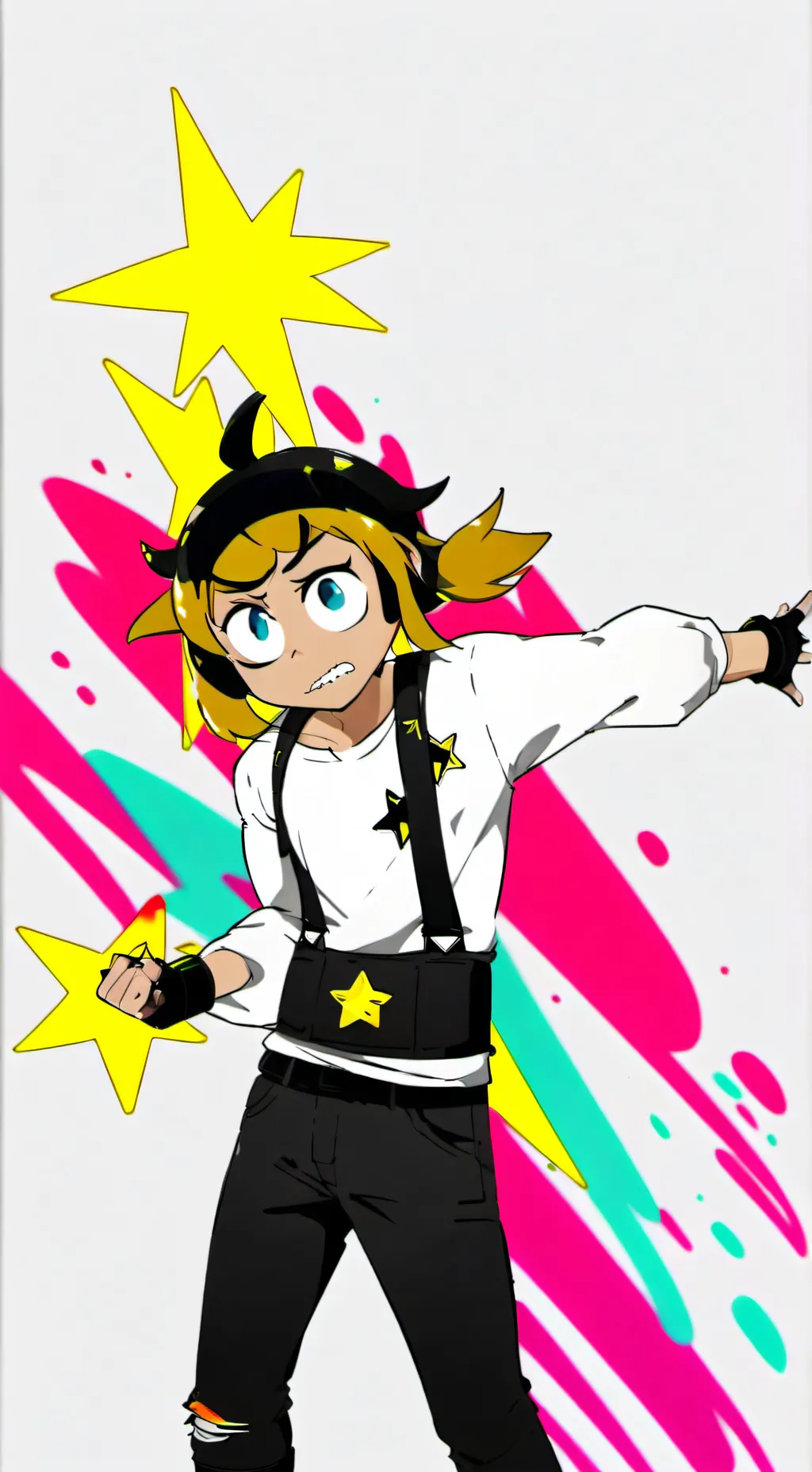 ai character: Gold background