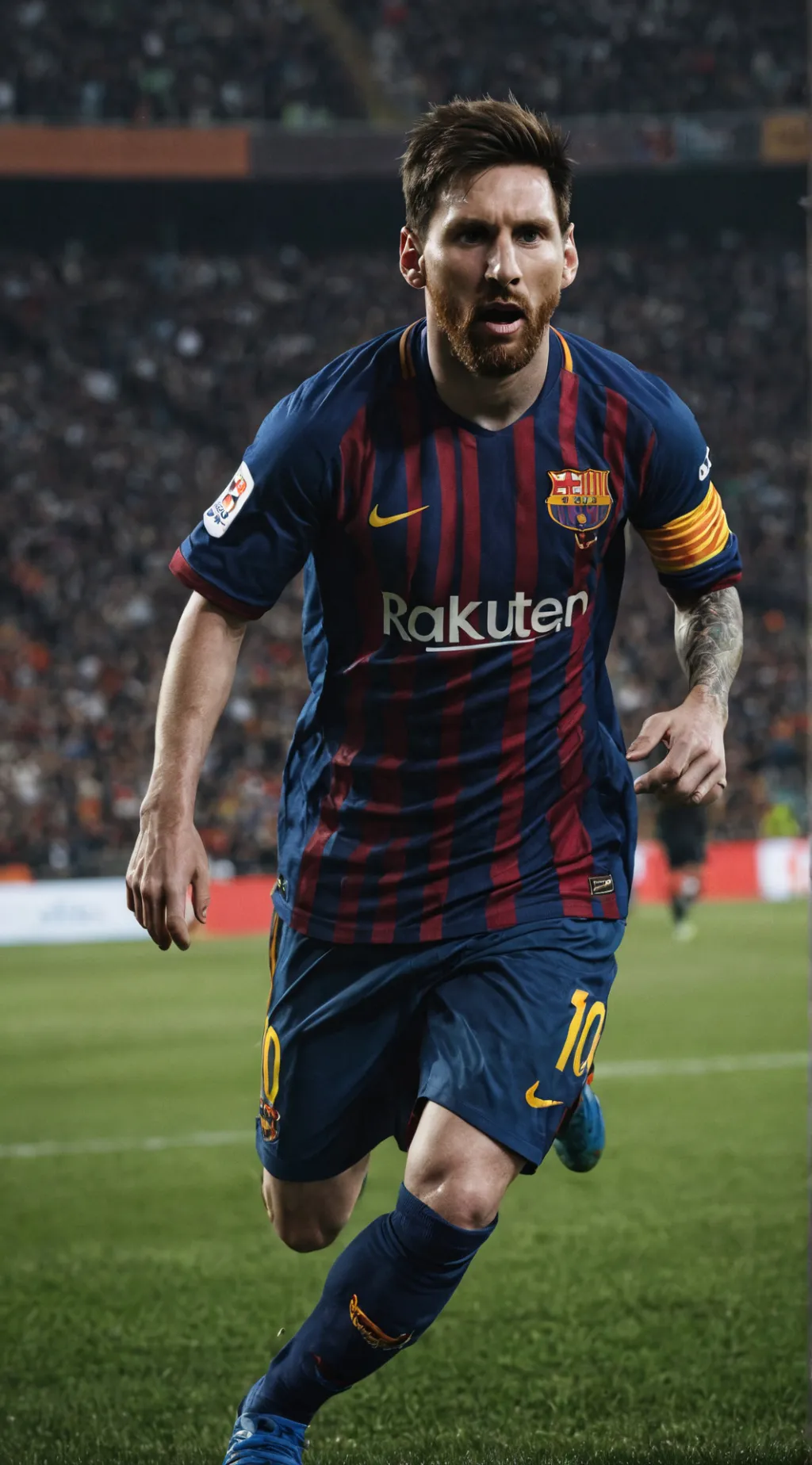 ai character: Messi Bloody Face background