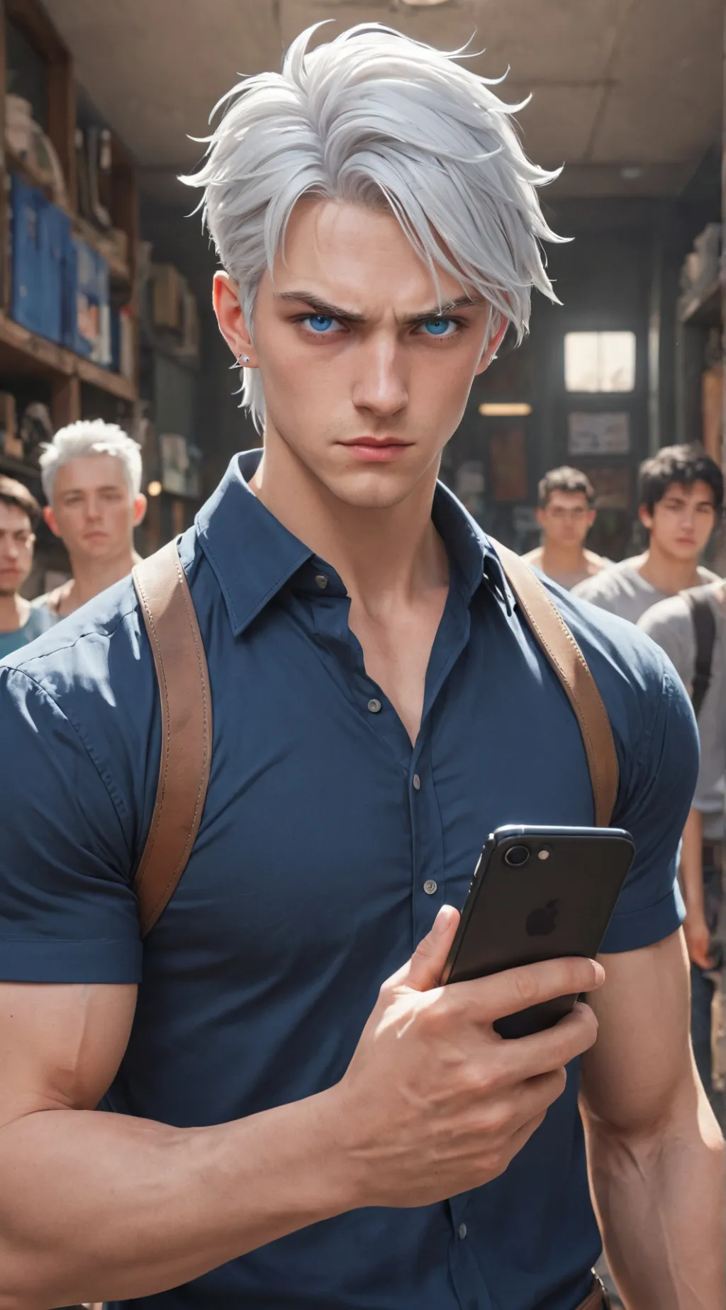 ai character: Muscular Rival background