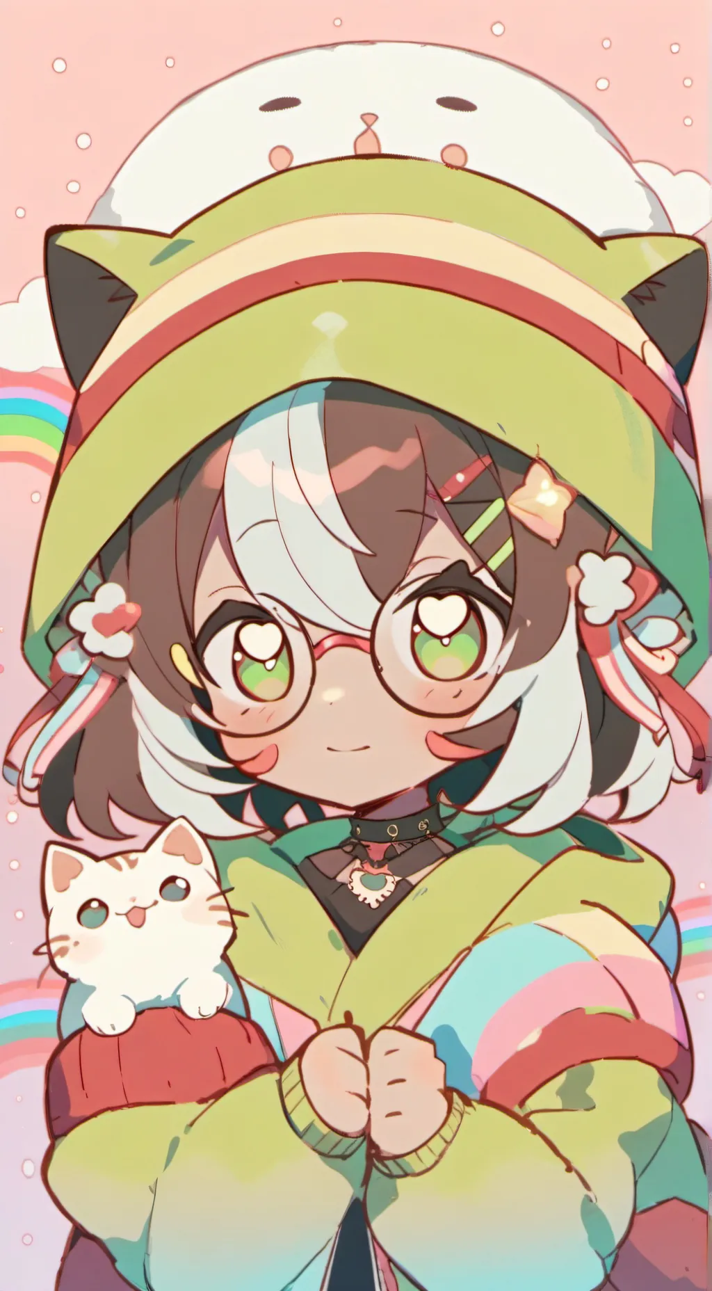 ai character: Snowy background