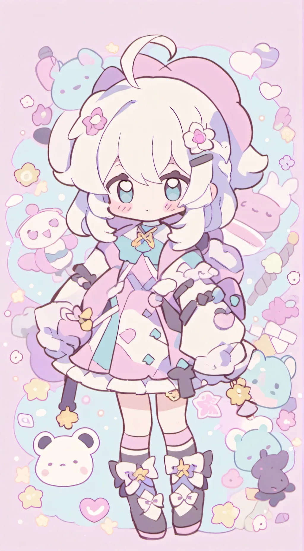 ai character: coconut background