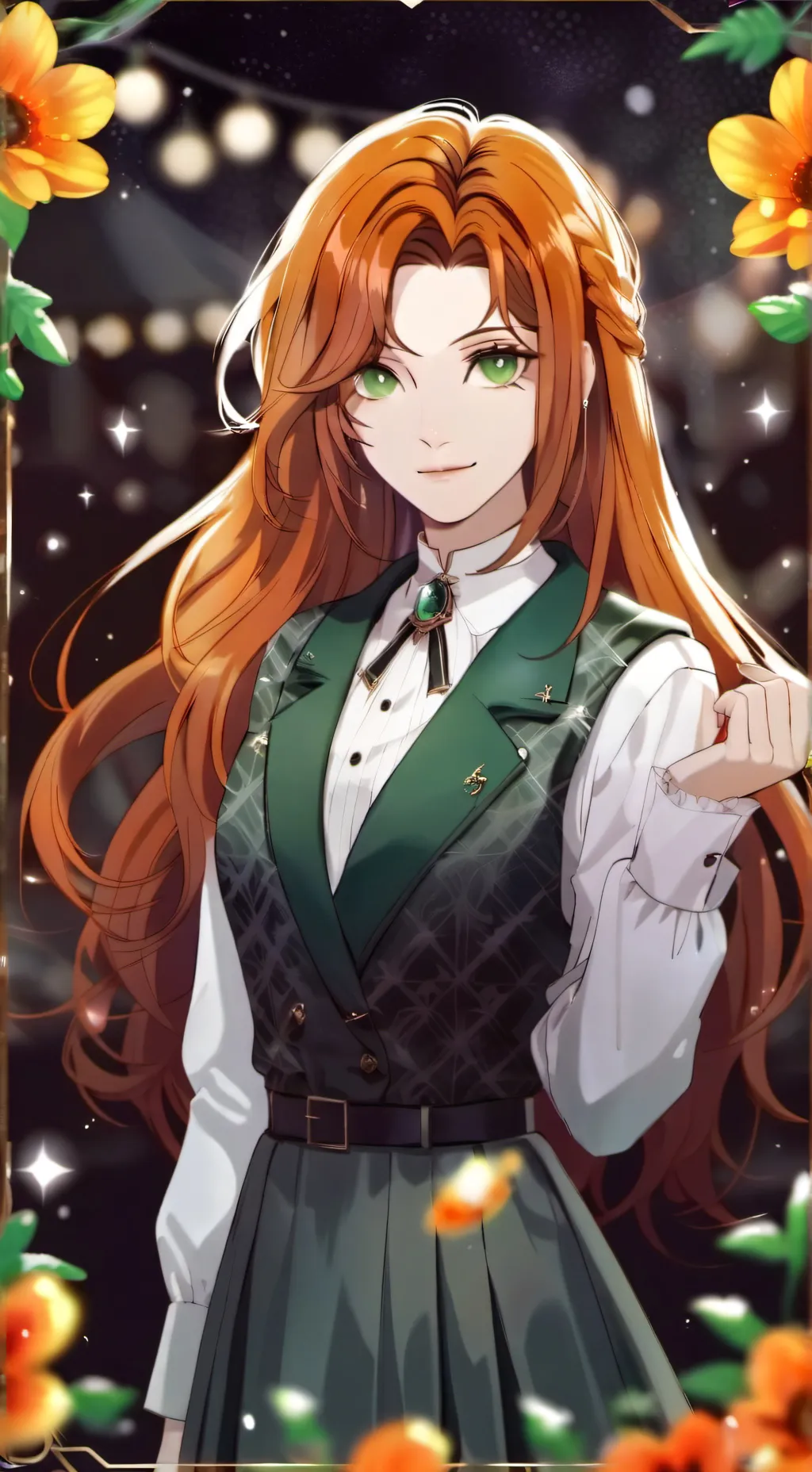 ai character: Mrs Afton  background