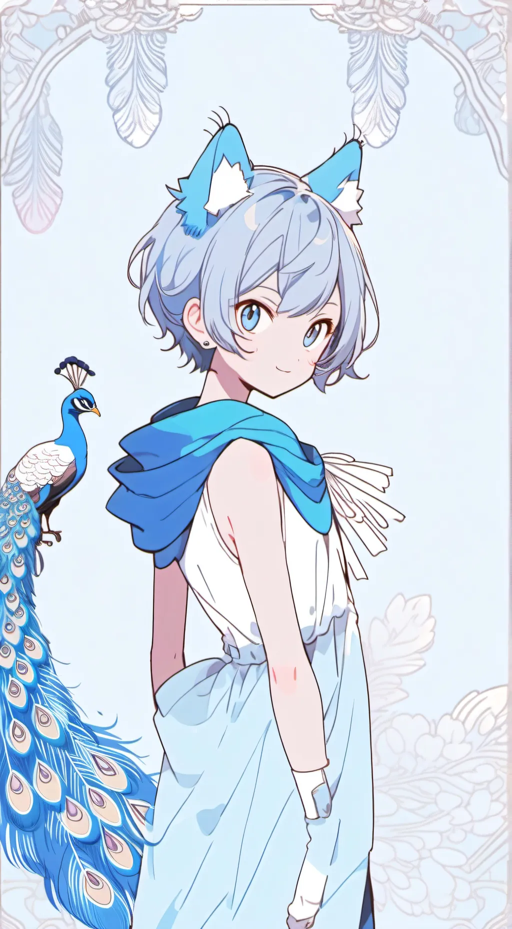 ai character: Peacock Paw Furry background