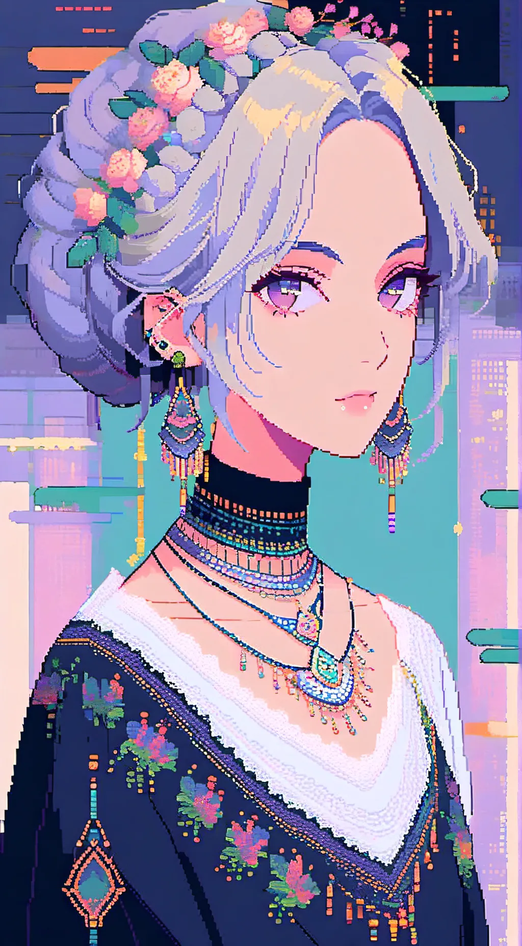 ai character: Andrea Sillín  background