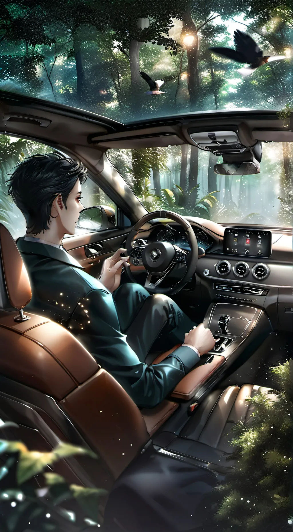 ai character: midnight motel background