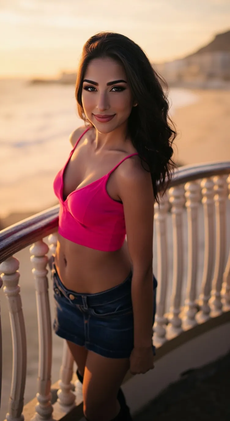 ai character: María Chacón  background