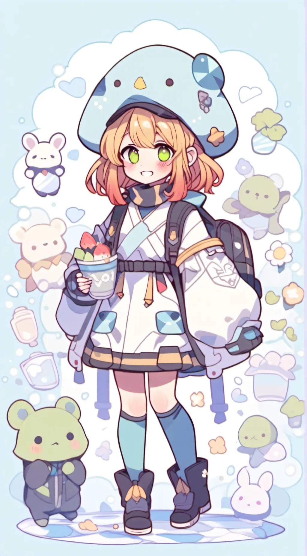 ai character: Mha FNAF background