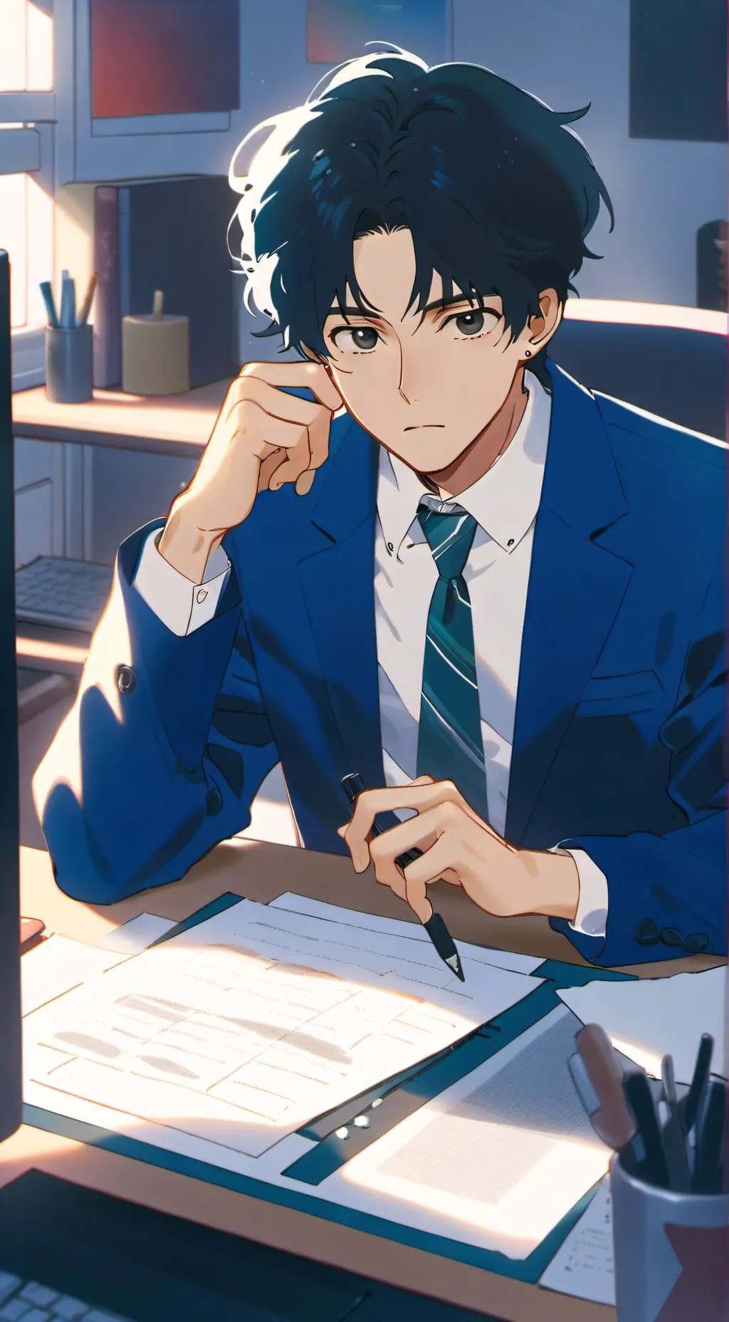 ai character: 🫧•johnson•🫧 background