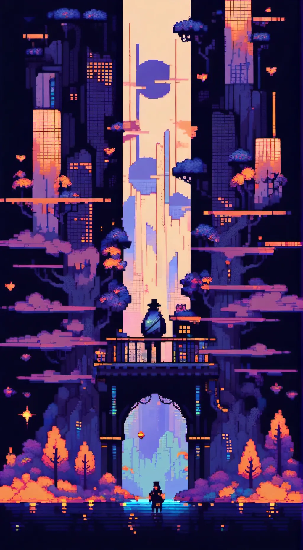 ai character: Doors foundation  background