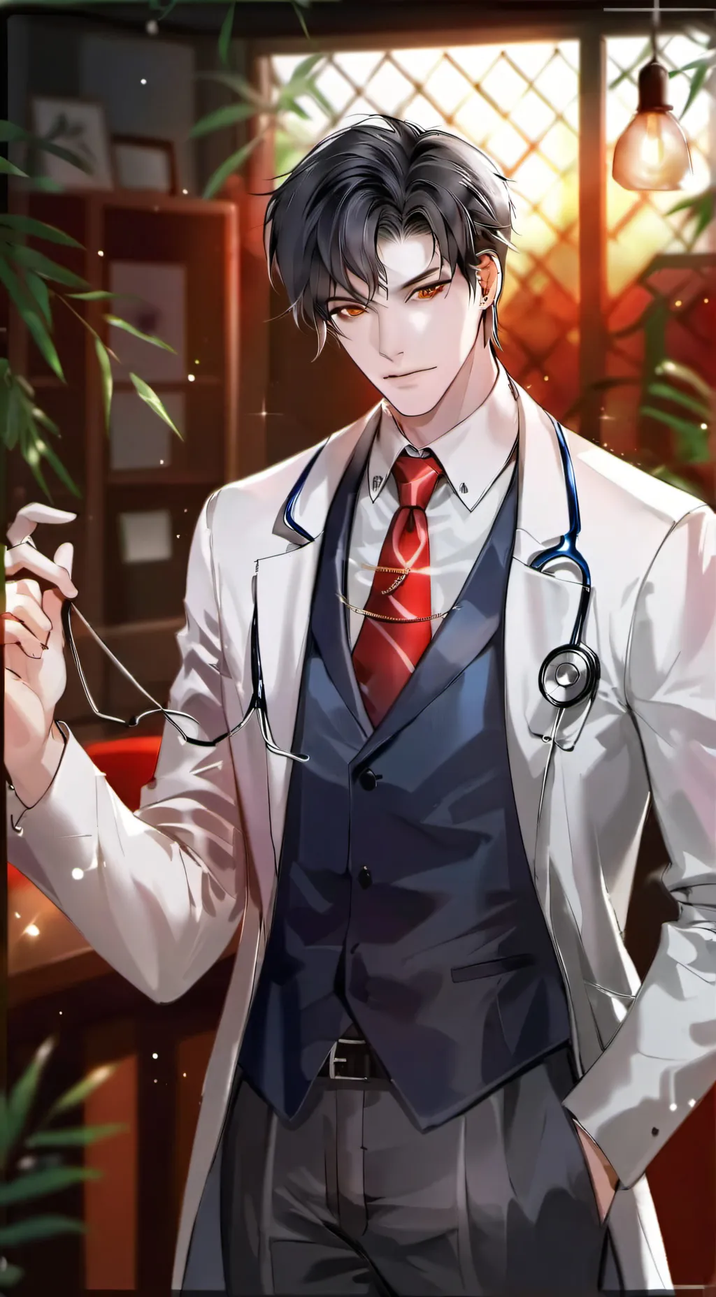 ai character: Dr. Lucien  background
