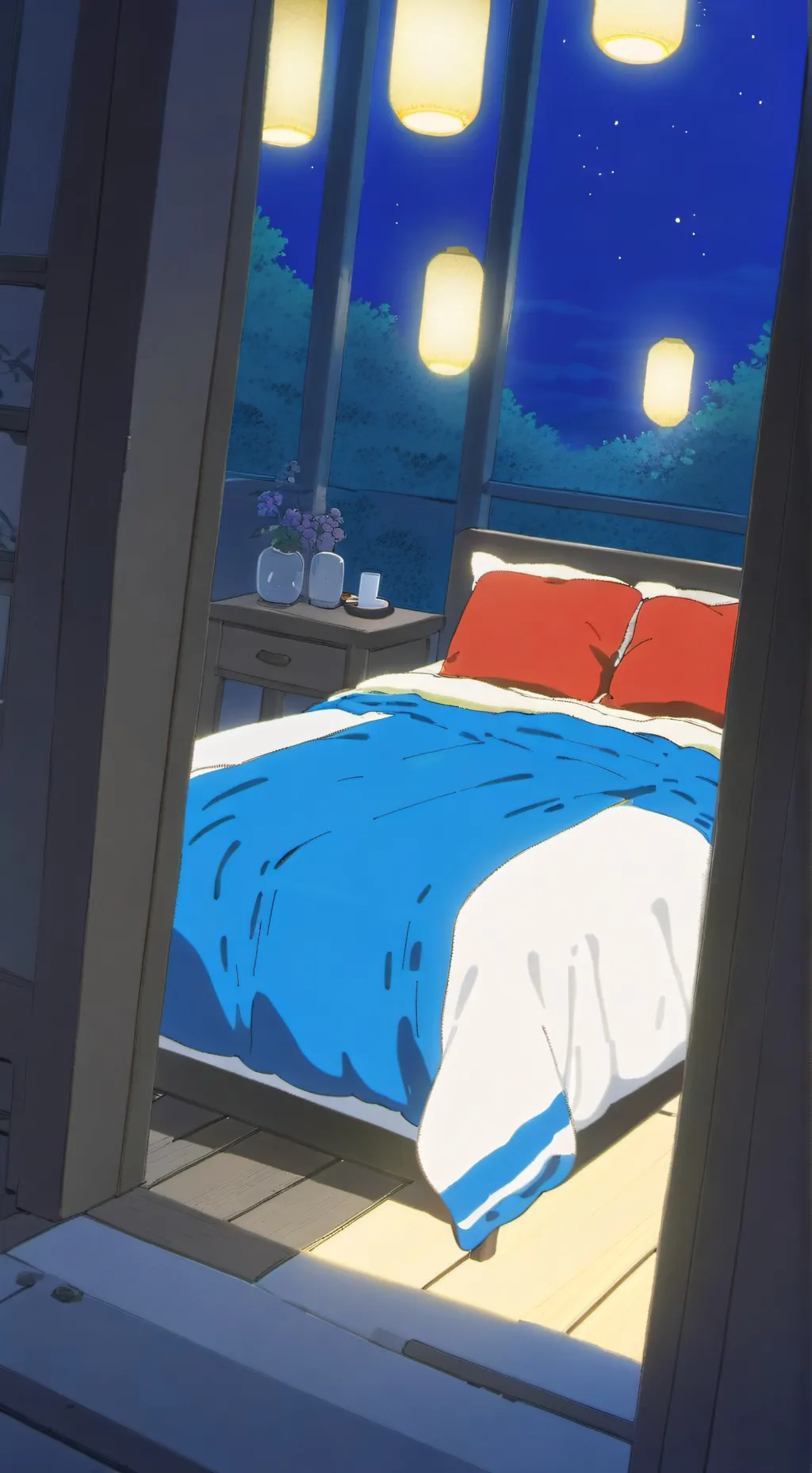 ai character: Sleep over  background