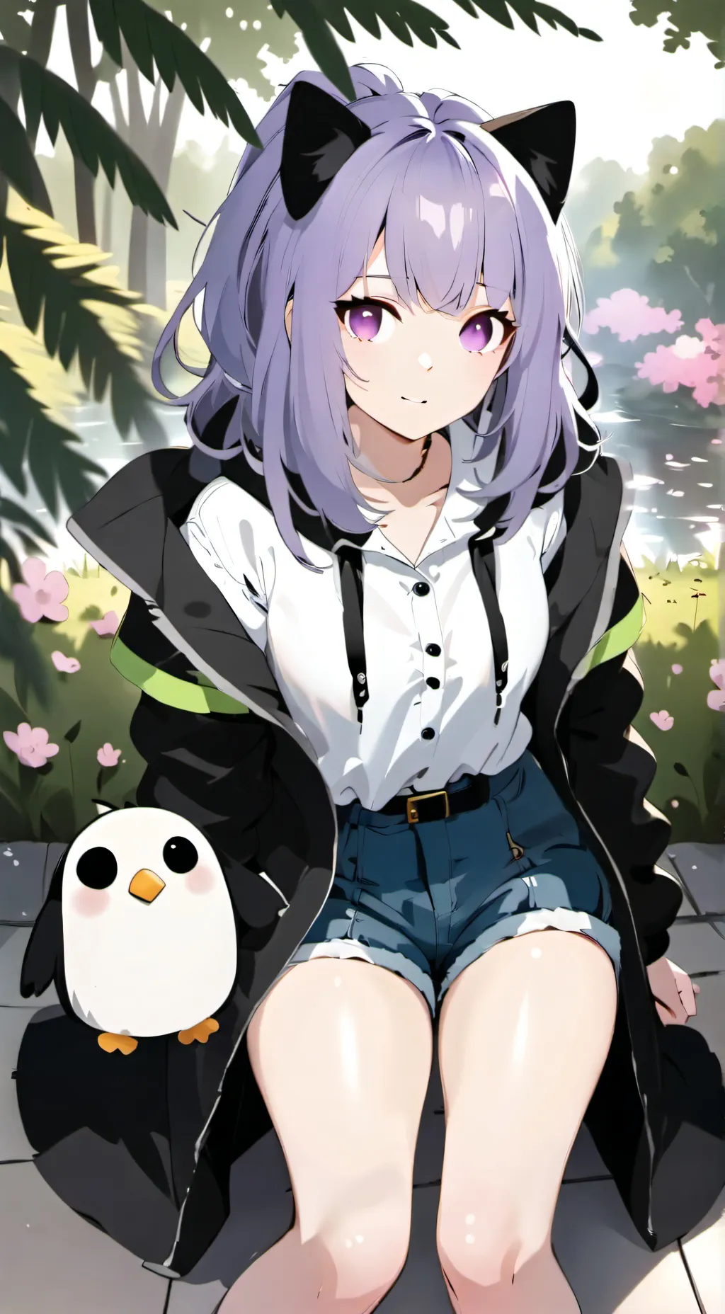 ai character: ender girl  background