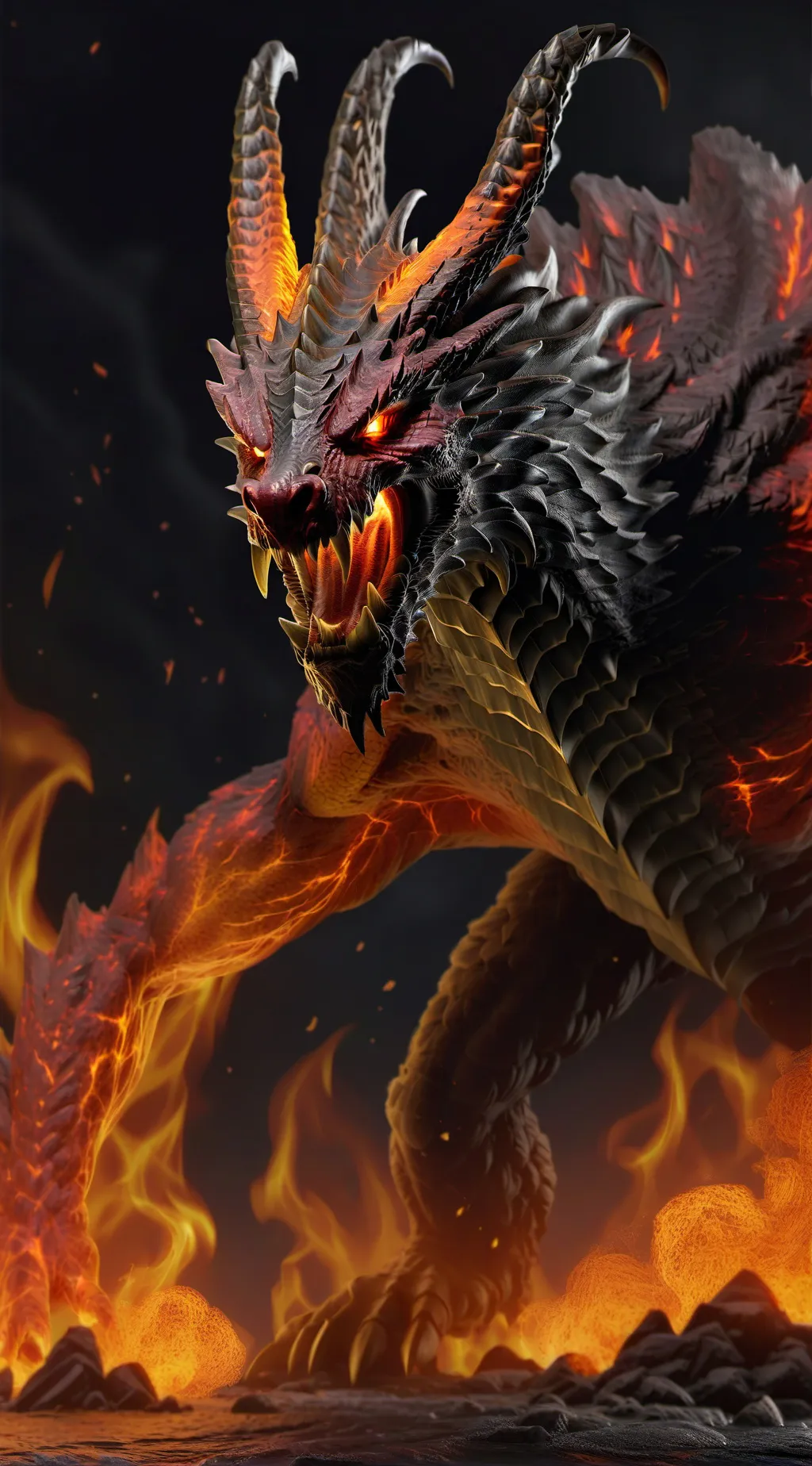 ai character: LAVA background