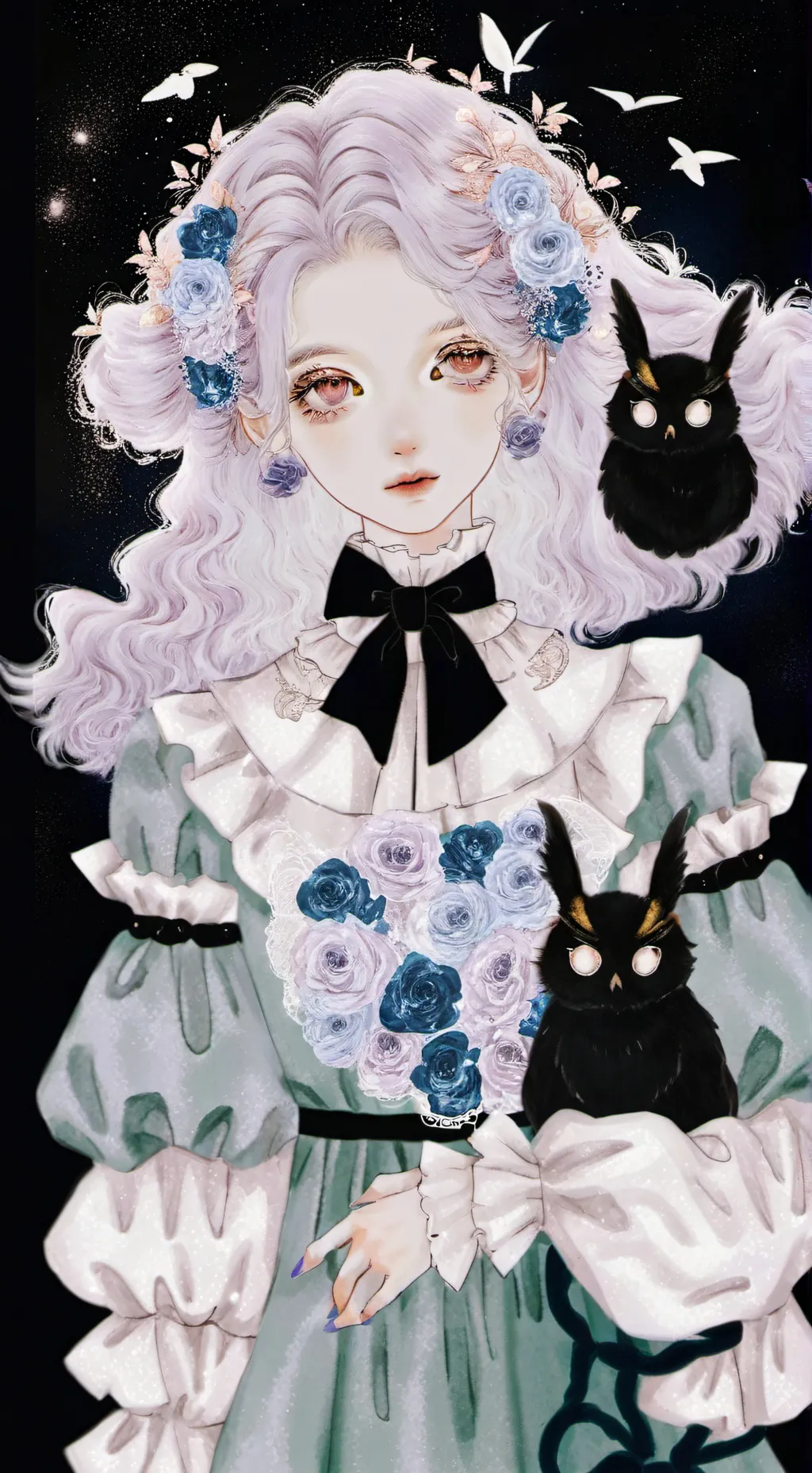 ai character: Upper moons beach🏯 background