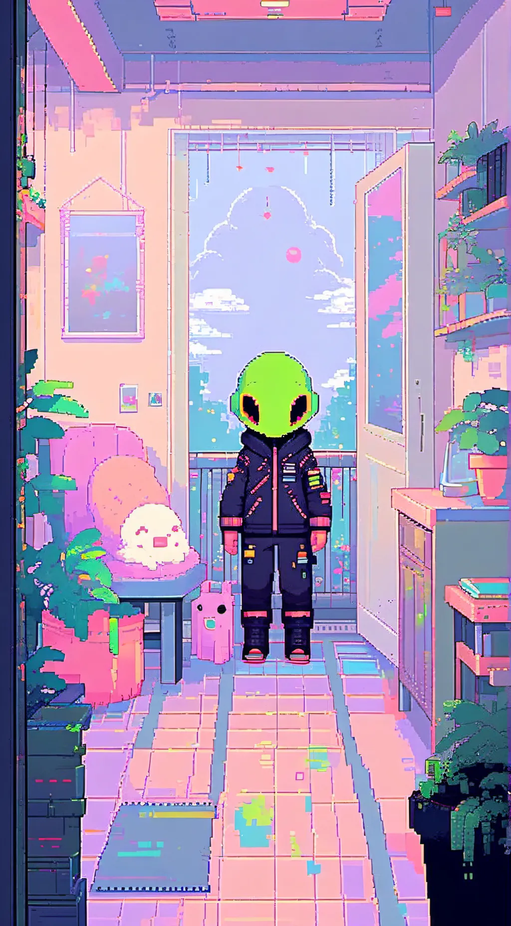 ai character: Alien pets background