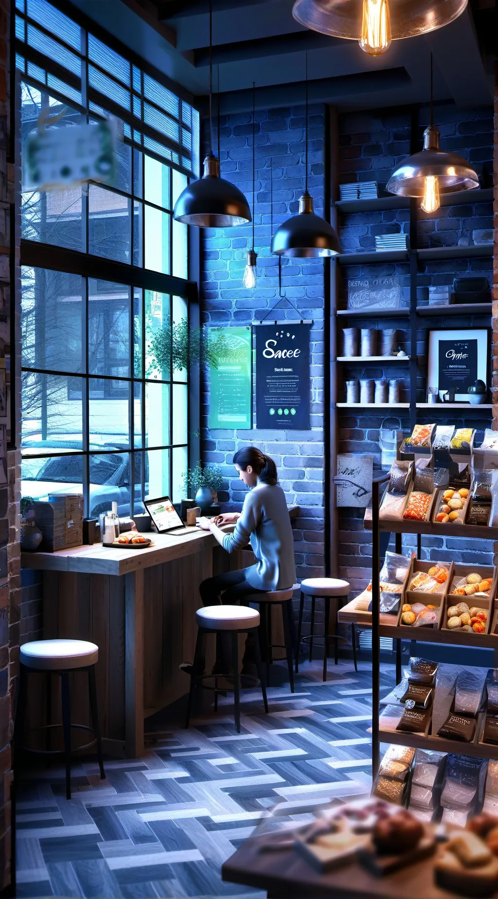 ai character: Beans to Bytes Tycoon background