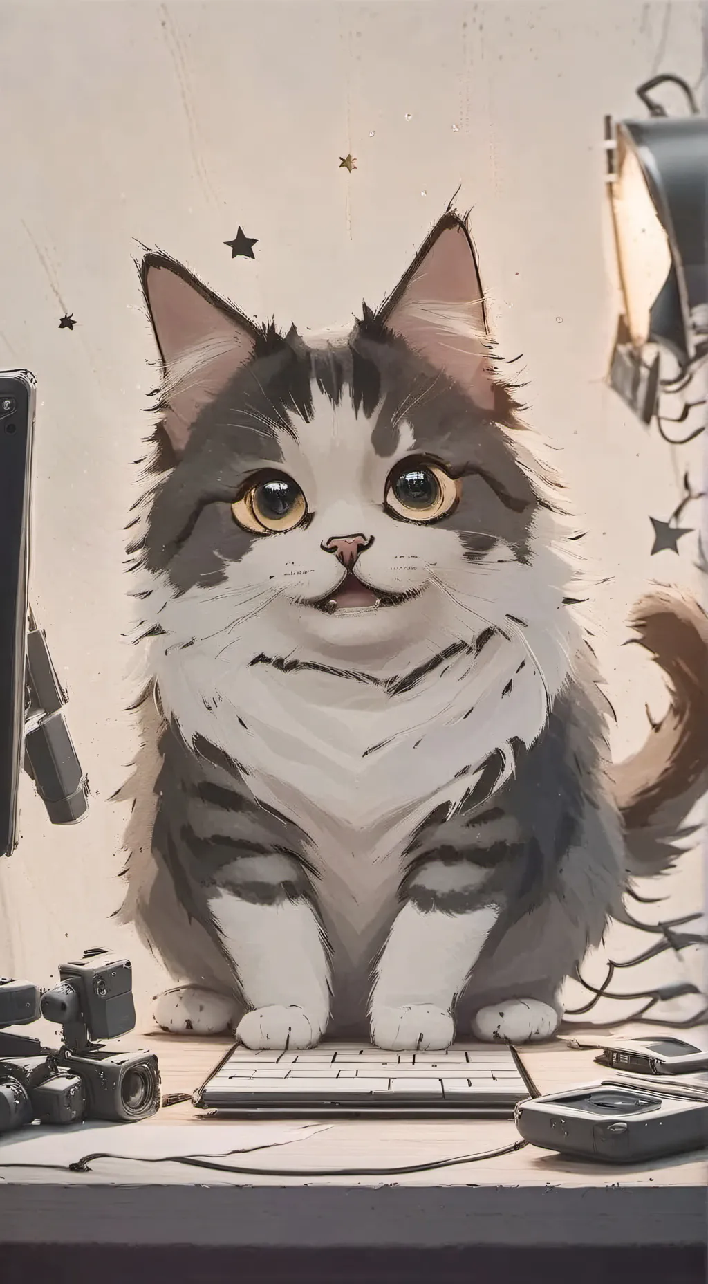 ai character: Pixel background