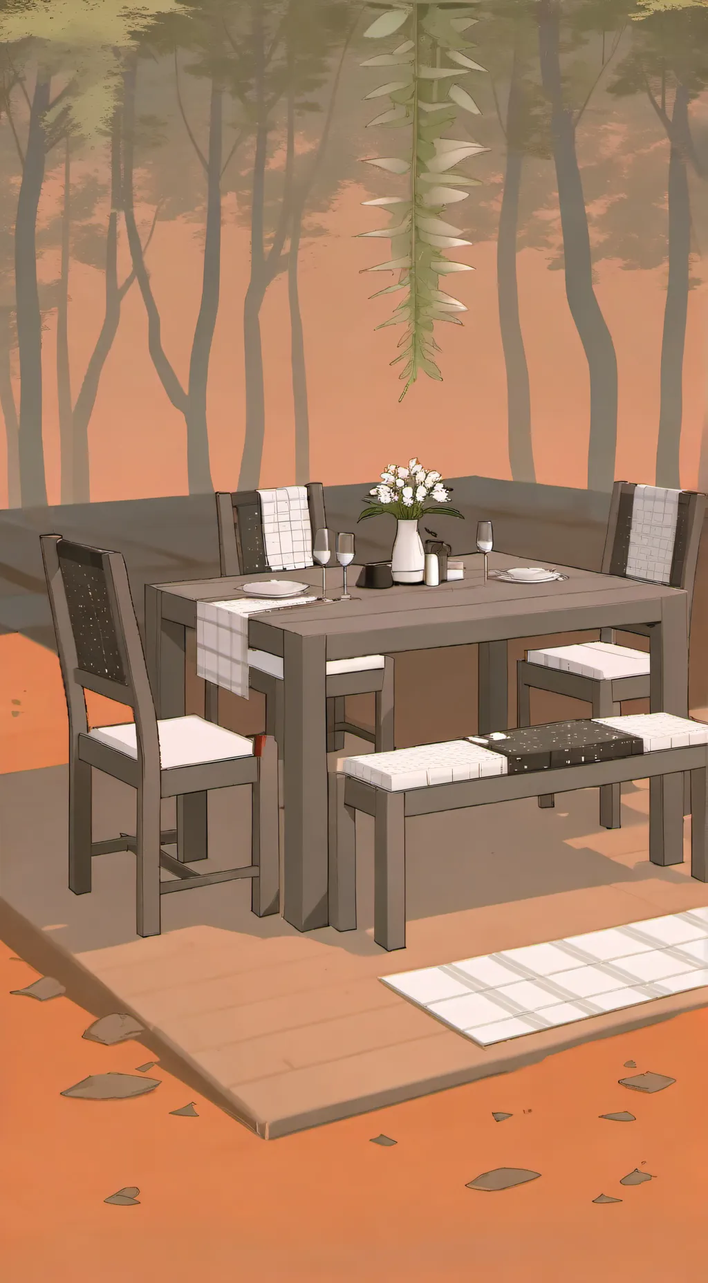 ai character: Casamento background