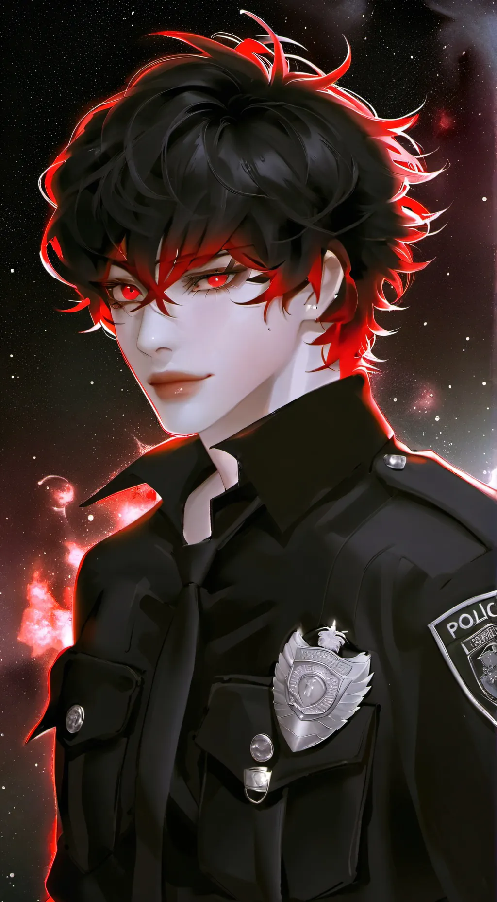 ai character: Police Shadow  background
