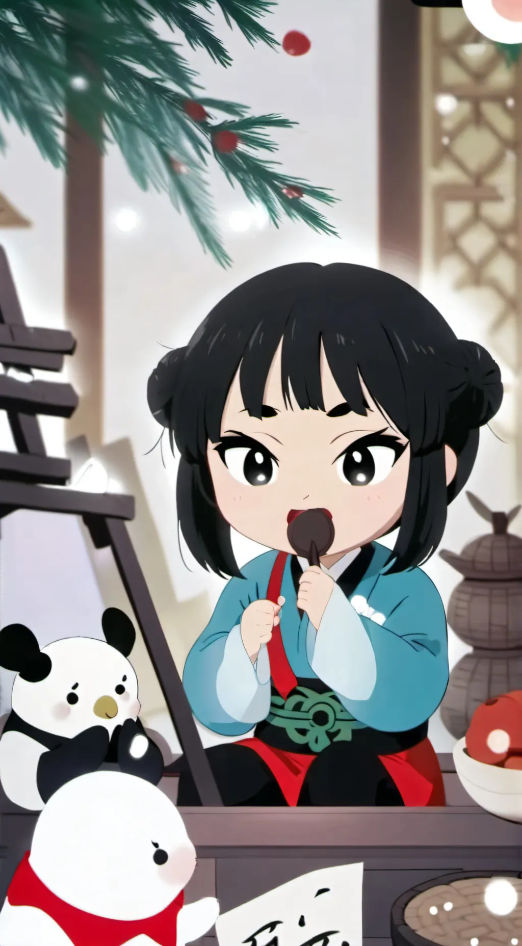 ai character: Pucca x Garu <3 background