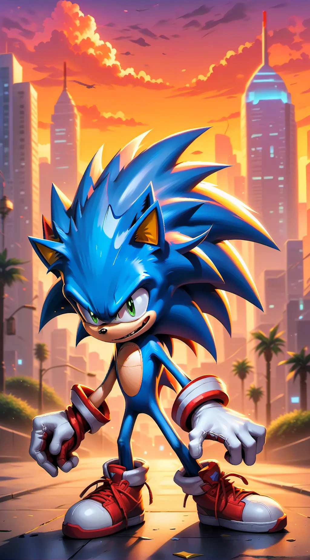 ai character: Fat Sonic background