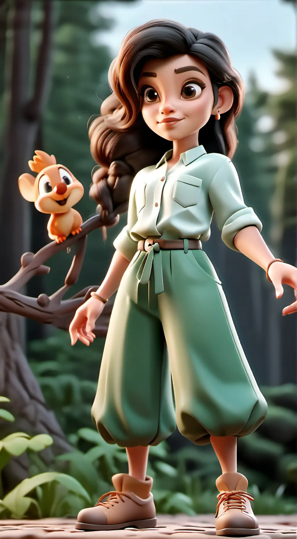 ai character: bosque background