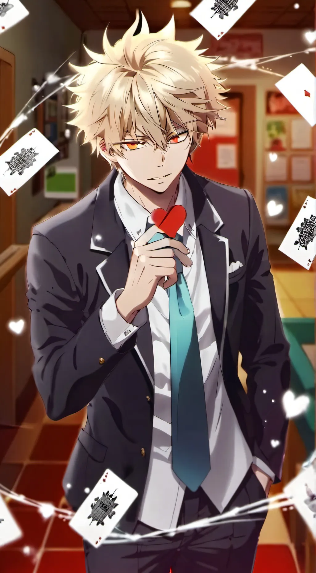 ai character: Valentines bakugo background