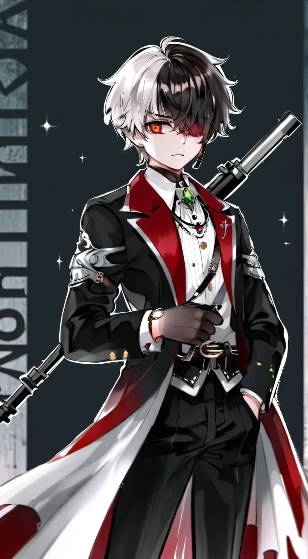 ai character: Silver  background