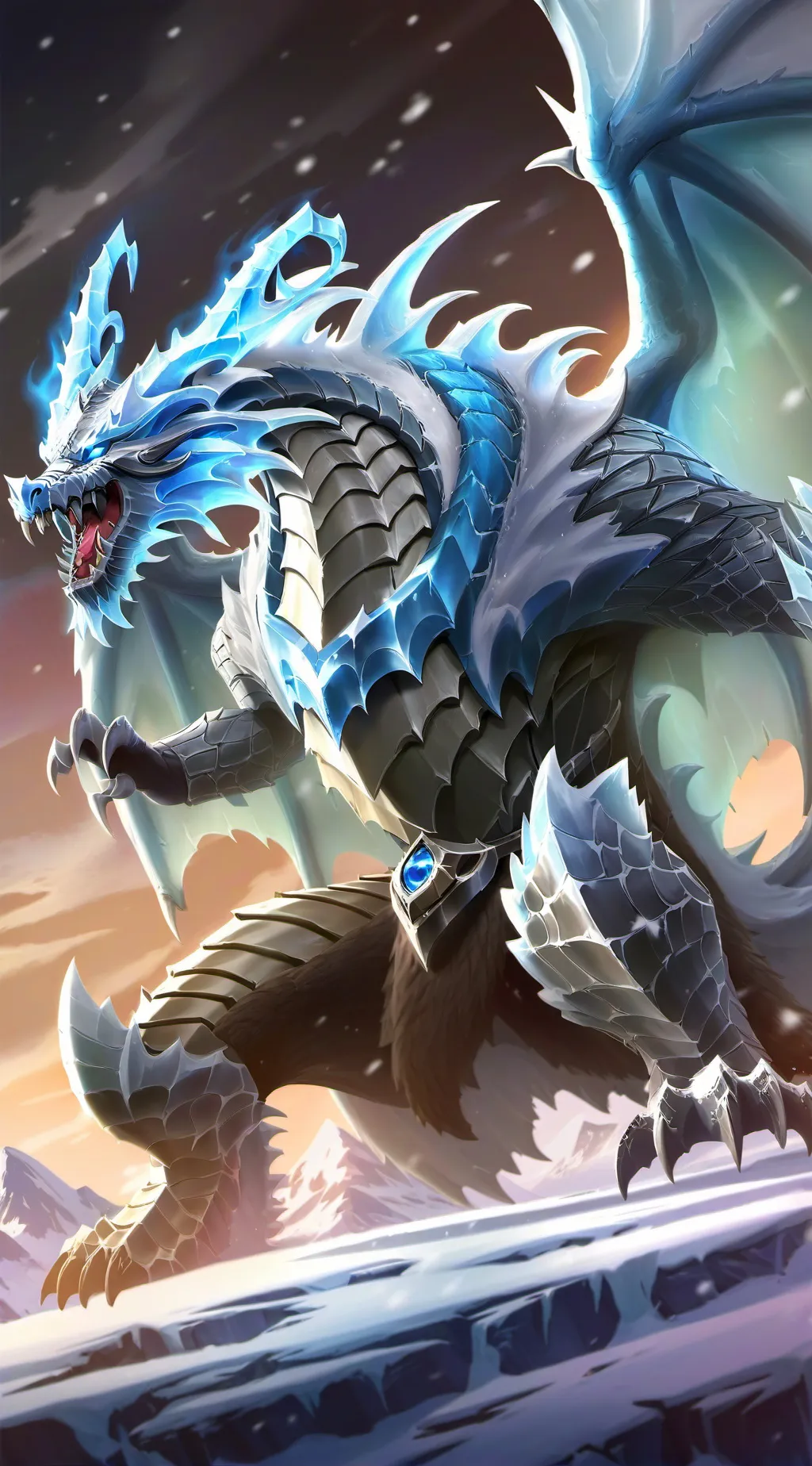 ai character: Dragon Des Glaces background
