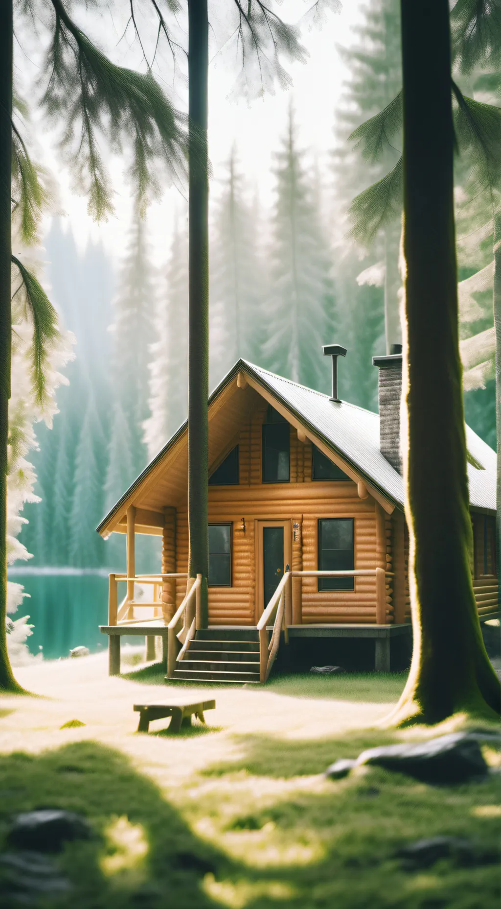 ai character: girl scout camp background