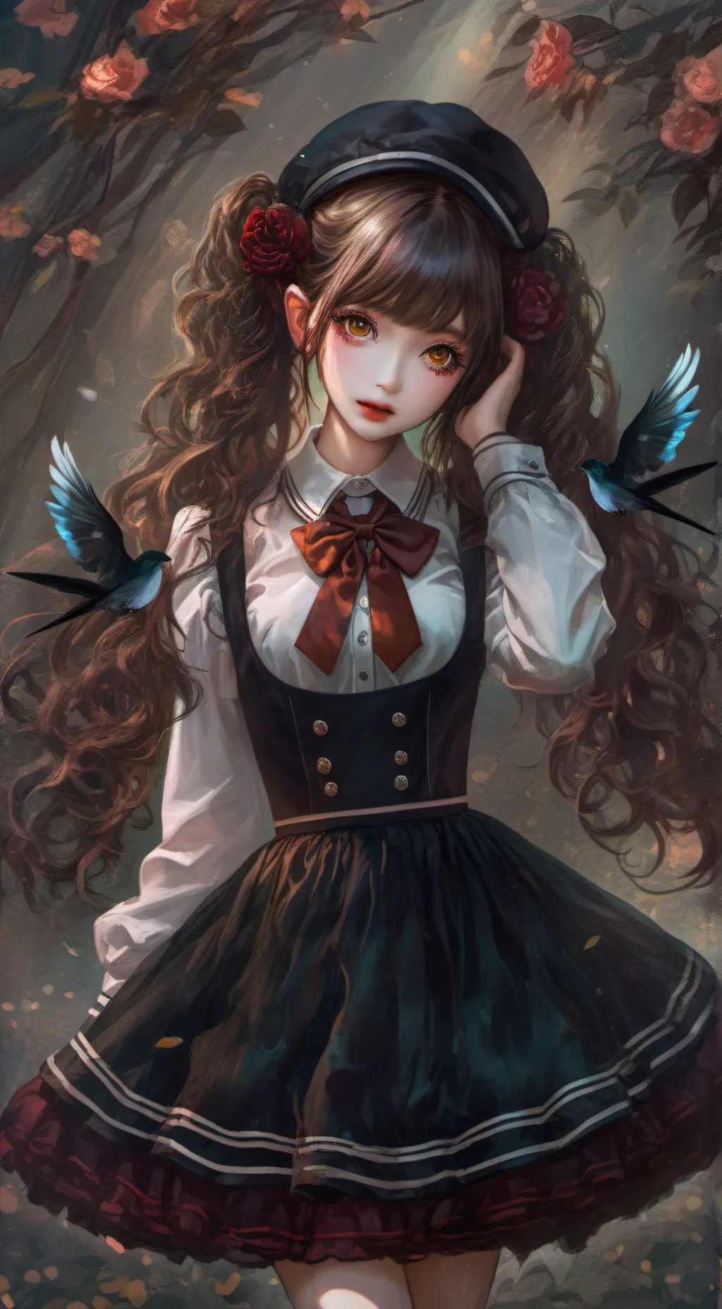 ai character: Mean school girl background